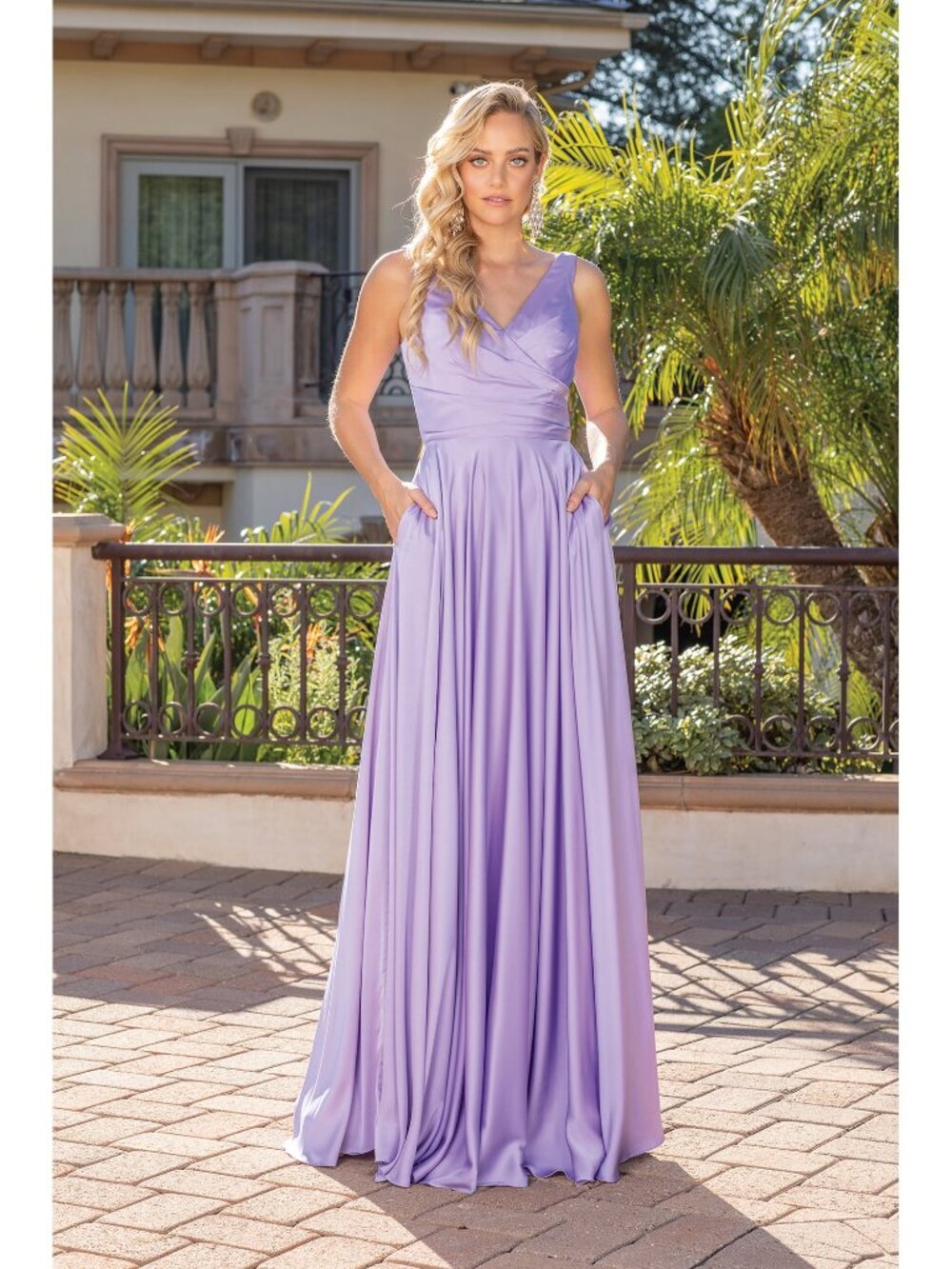 NEW LILAC Evening Gown Floor Length Formal Elegant Stunning 4262